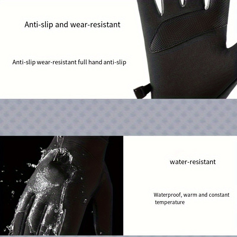 Winter Cycling Gloves Touch Screen Velvet Warm Gloves For Men Women
