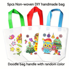 Watercolor Pens DIY Graffiti Bag Set Non-woven Fabric Art Material Package