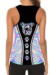 Puppy Print Tank Top & Yoga Pants Set