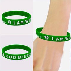Minimalist Team Wishes & Blessings Slogan Silicone Bracelet Wrist Strap