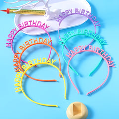 6pcs Colorful Candy Birthday Headbands For Kids