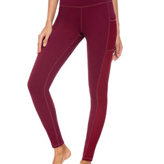 Breathable Mesh Yoga Pants Side Pockets Gym Cycling Running Women's Activewear