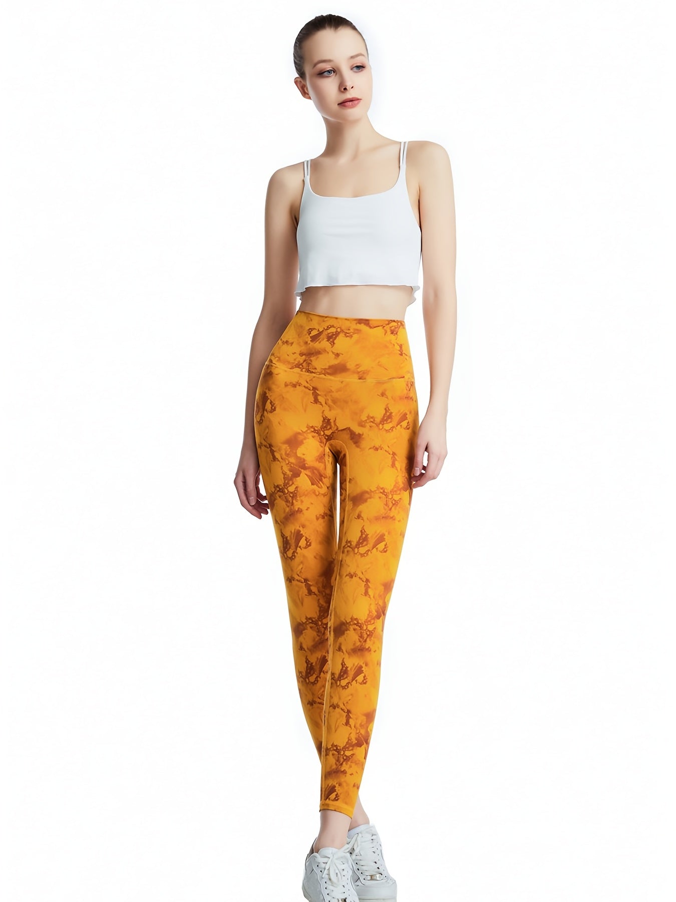 Tie Dye Yoga Sports Leggings High Waist Training Workout Hip Lifting Pants
