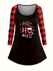 Christmas Casual Outfits Set Women's Plus Christmas Hat