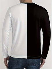 Skull & Geometry Men's 2 Piece Outfit Long Sleeve T-shirt & Sweatpants