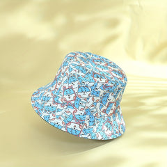 Dpg Print Bucket Hat Reversible Cartoon Sun Hat Travel Beach Hats For Women