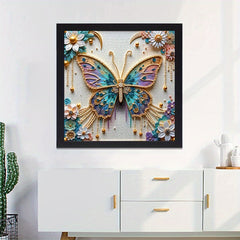 1000pcs Pearl Butterfly Jigsaw Puzzle with Flowers Golden A