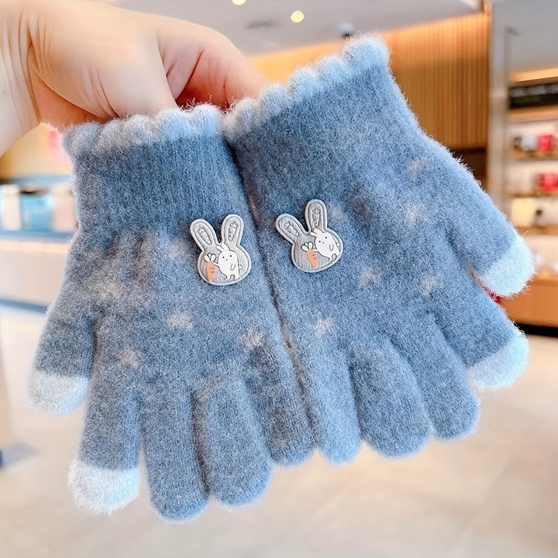 Plush Warm Cartoon Winter Finger Gloves