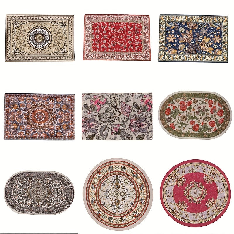 1pc 1 12 Dollhouse Floor Rug Cover Carpet Floor Mat Home Decor Toy