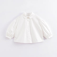 MARC&JANIE Girls Cotton Long Sleeve Shirt Preppy Blouse Top