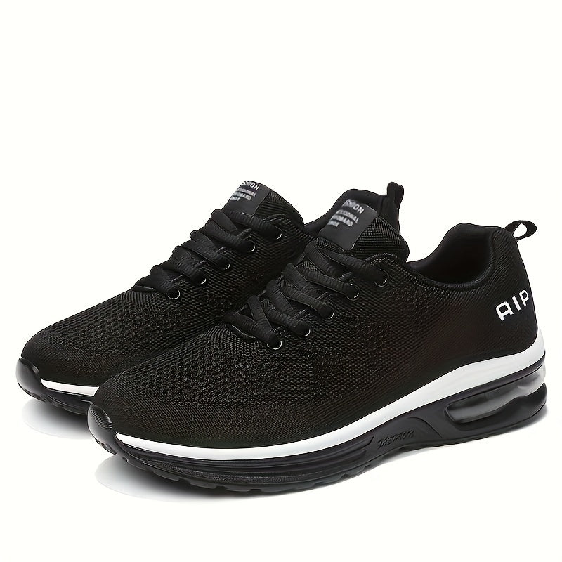 Men's Lightweight Knit Sneakers Breathable Lace-up Shoes