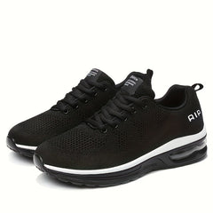 Men's Lightweight Knit Sneakers Breathable Lace-up Shoes