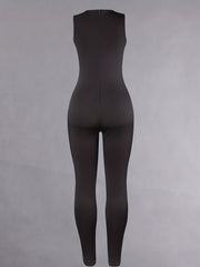 Sleeveless Skinny Jumpsuit Solid Sexy Casual Women's Clothing