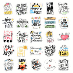 50pcs Inspirational Scrapbook Stickers Motivational Class Stickers