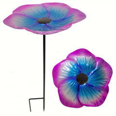 Metal Bird Feeder Stake for Outside Bird Bath & Seed Platform