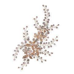 Alloy Leaf Crystal Faux Pearl Head Piece Bridal Wedding Hair Accessories