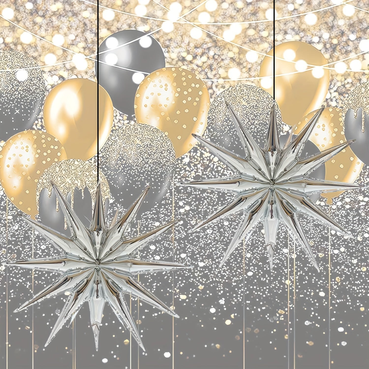 2PCS Star Aluminum Foil Balloon Music Theme Party Supplies