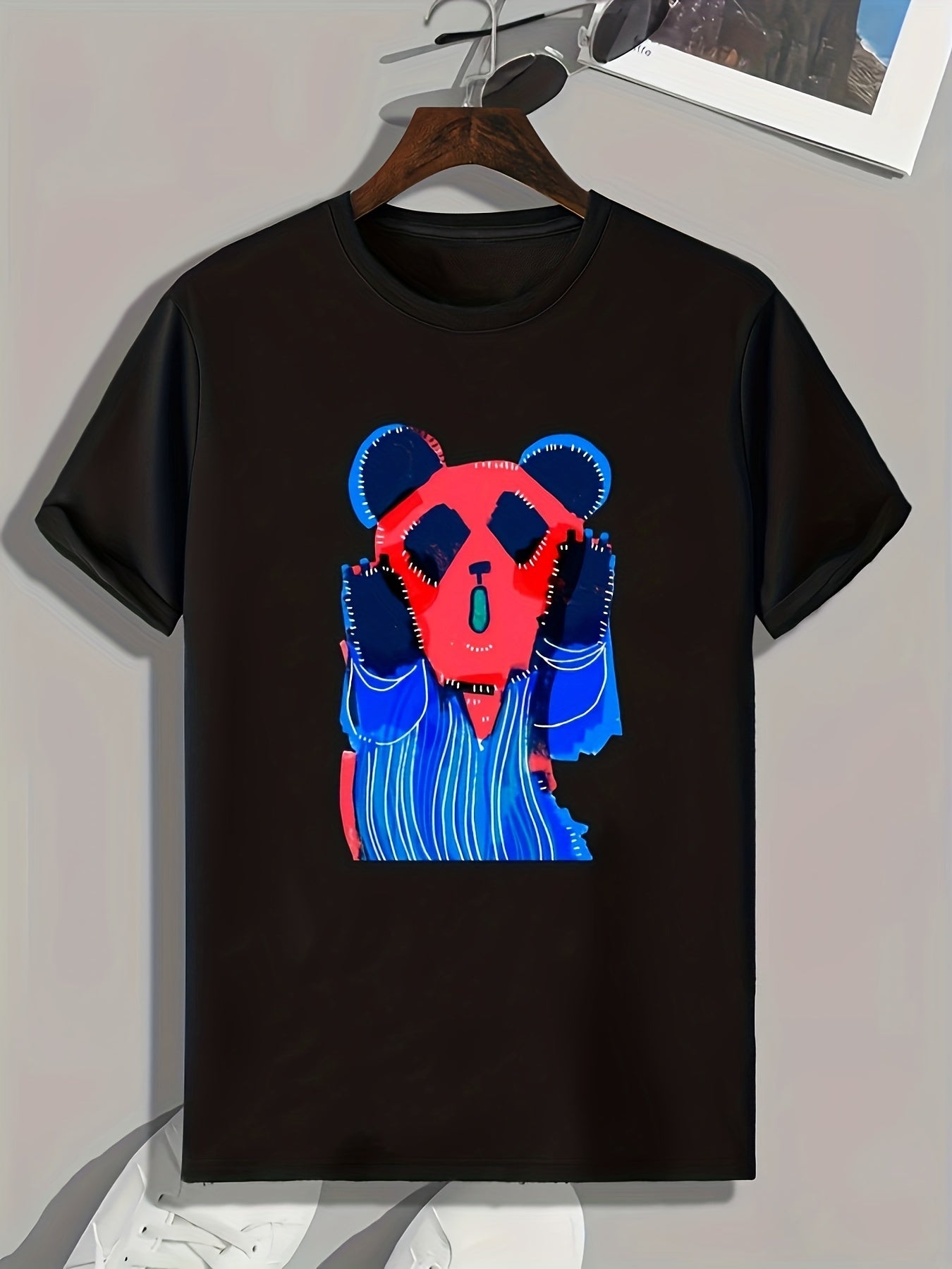 Funny Cartoon Print Men's Graphic T shirt Casual Comfy Tees For Summer
