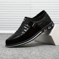 Men's Smart Casual Slip-On Dress Shoes with Stitching Detail