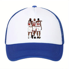Unisex Mesh Sunshade Breathable Baseball Cap with Stars Embroidery