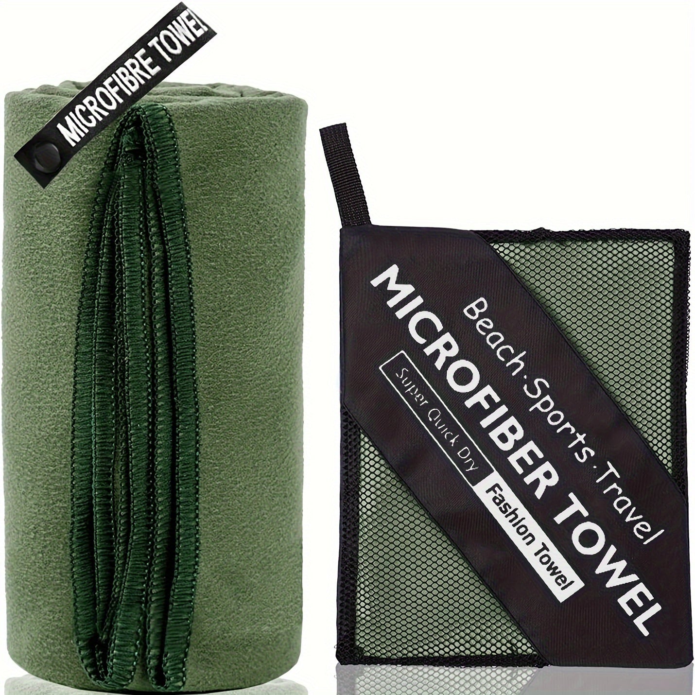 2pcs Microfiber Travel Towel Lightweight Quick Dry Beach Towels Camping Gym Swim
