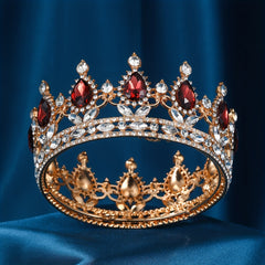 Crystal Ruby Tiara Wedding Bridal Crown Head Jewelry