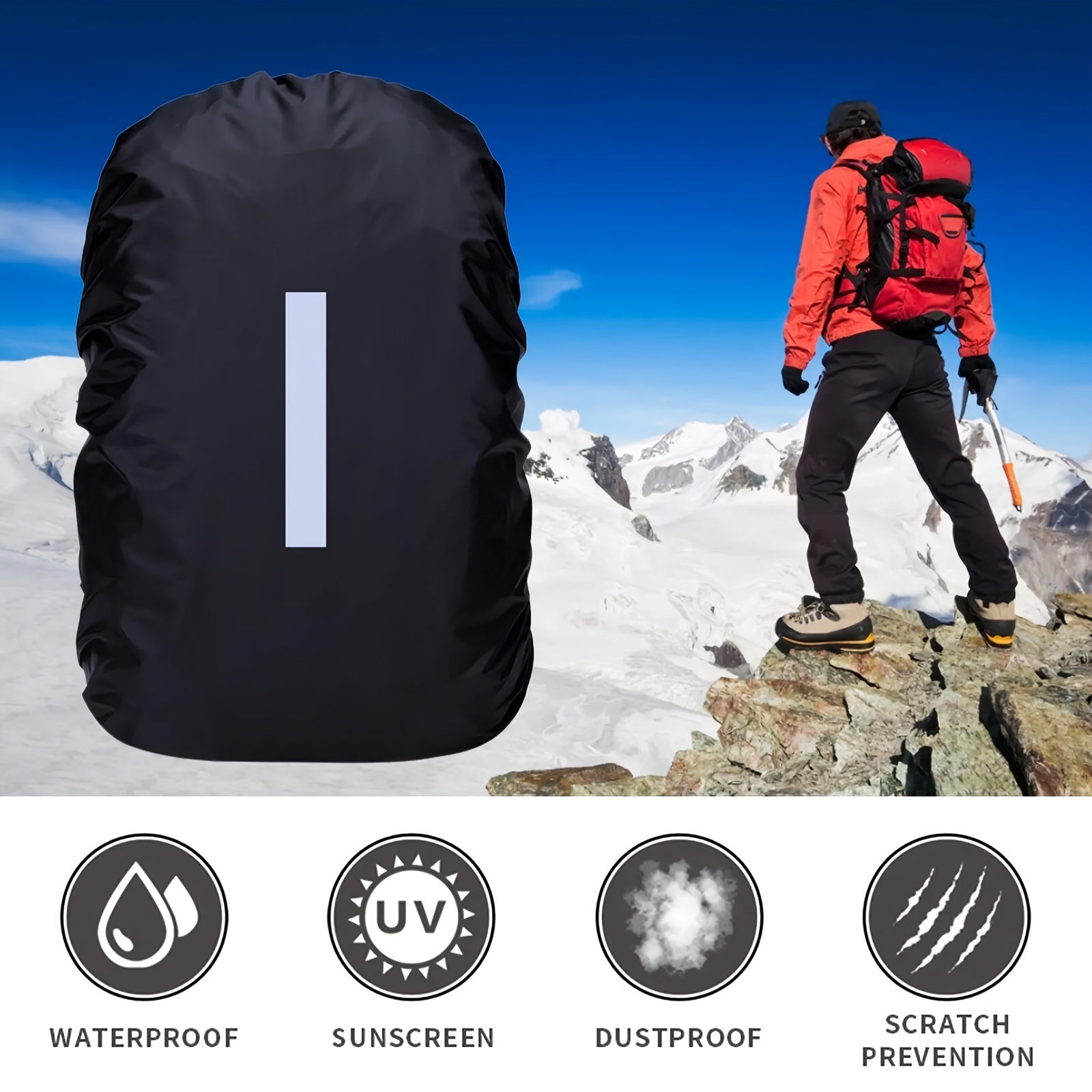 Portable Backpack Rain Cover for Outdoor Camping and Travel