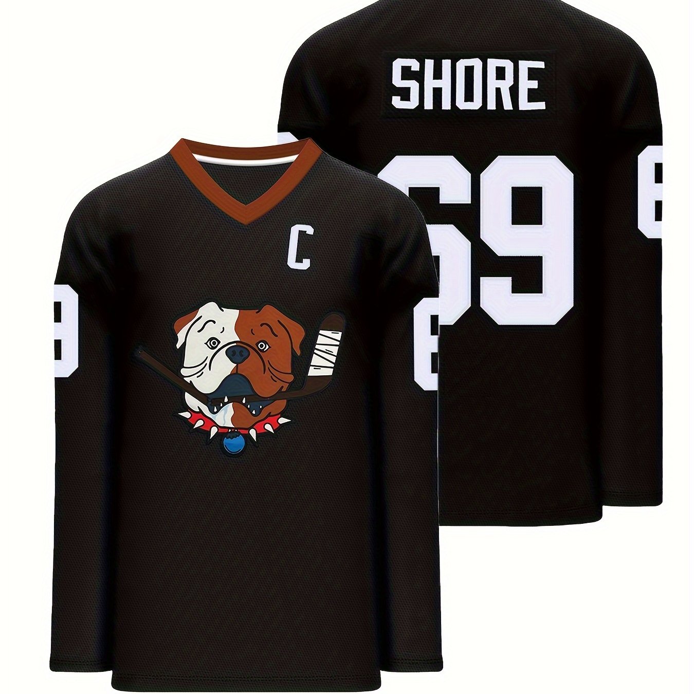 Men's Ice Hockey Jersey #69 Classic Embroidery Stitched Sweatshirt