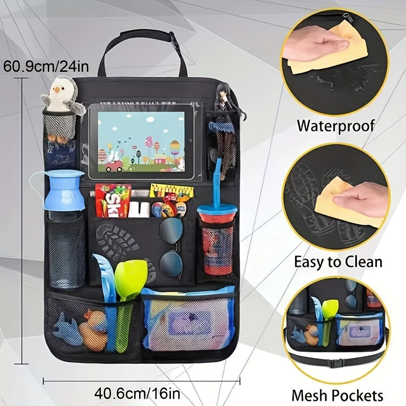 Car Seat Storage Bag Anti Kick Pad Toy Hanging Bag