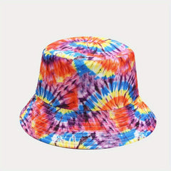 Tie Dye Bucket Hat Printed Hip Hop Unisex Basin Hat Lightweight Sunscreen Fisher