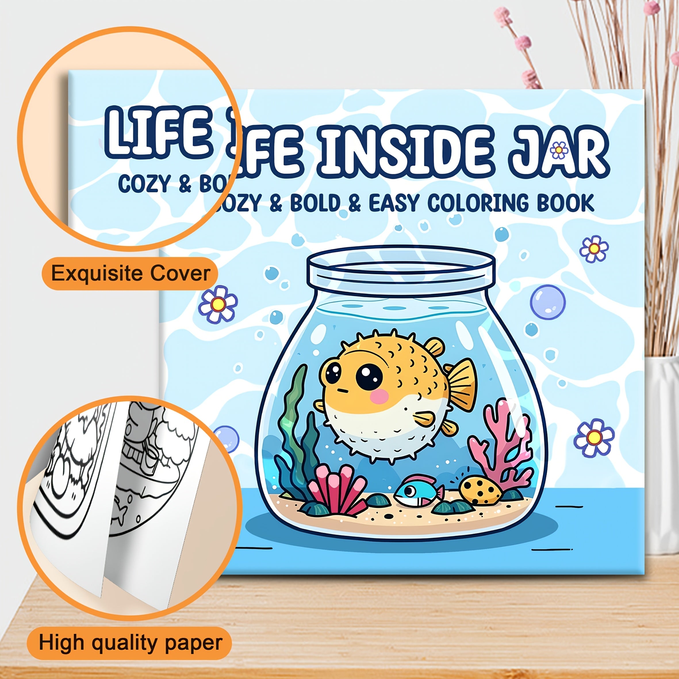 24 Page Adult Coloring Book with Thick Paper - World Picturebook