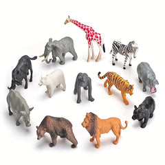 Wildlife Model Set Tiger Lion Brown Bear Models Desktop Ornaments