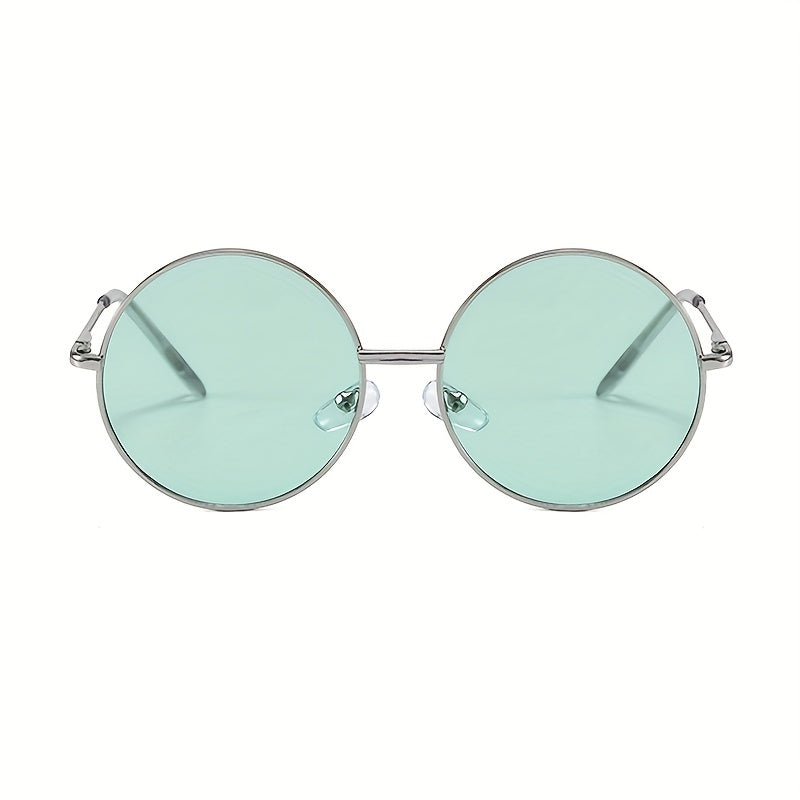 Round Metal Frame Sunglasses Vintage Tinted Lens Glasses UV400