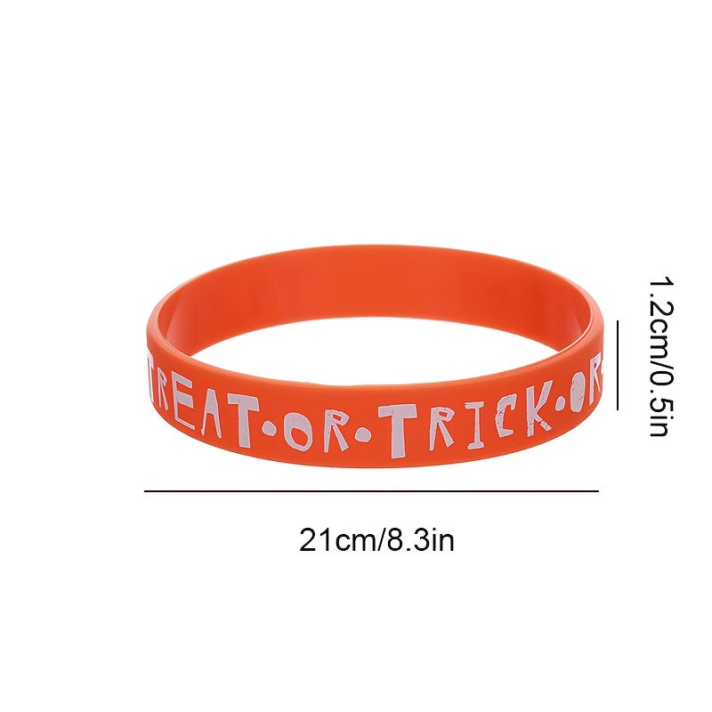 Halloween Party Silicone Bracelet 8pcs Set Trick Or Treat Holiday Carnival