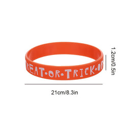 Halloween Party Silicone Bracelet 8pcs Set Trick Or Treat Holiday Carnival
