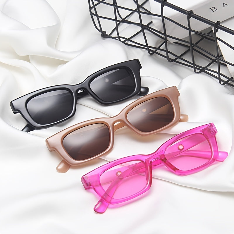 Vintage Square Sunglasses Retro Shades for Men Women