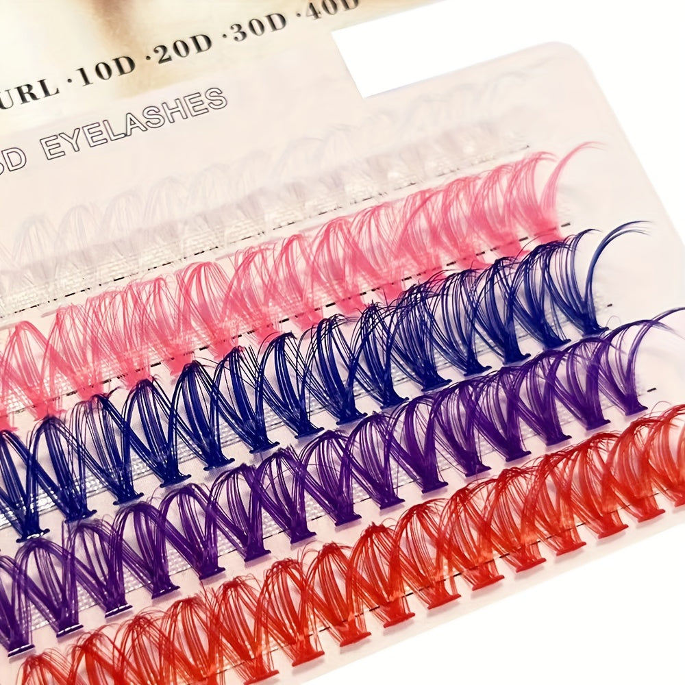 Colorful D Curling False Eyelashes Extension Makeup