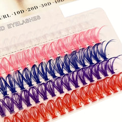 Colorful D Curling False Eyelashes Extension Makeup