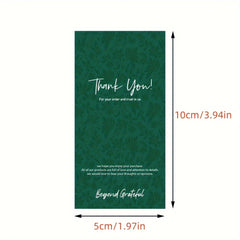 50pcs Red & Green Rectangular Stickers Copperplate Paper Packagi