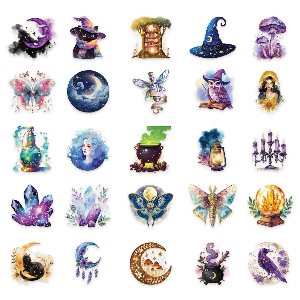 50pcs Dark Academia Waterproof Vinyl Stickers for Laptops Phones Skateboards