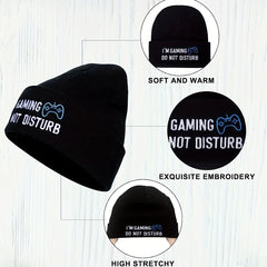 Letter Pattern Cotton Casual Beanie Knitted Winter Hat Men Women
