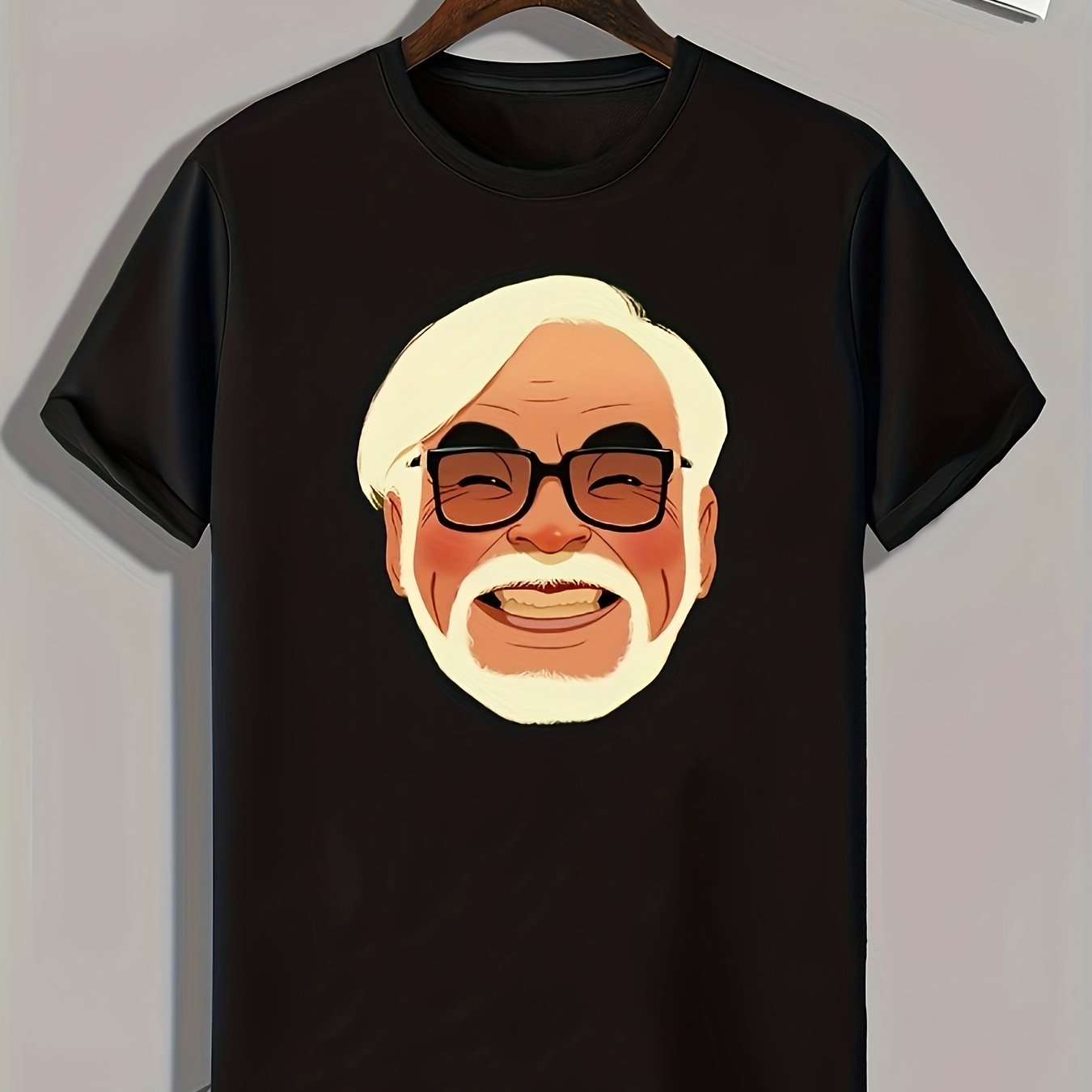 Benign Grandpa Portrait Print Men's Graphic T-shirt