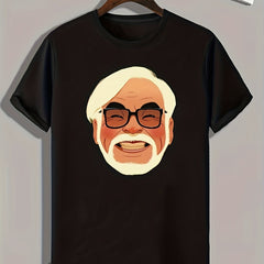 Benign Grandpa Portrait Print Men's Graphic T-shirt