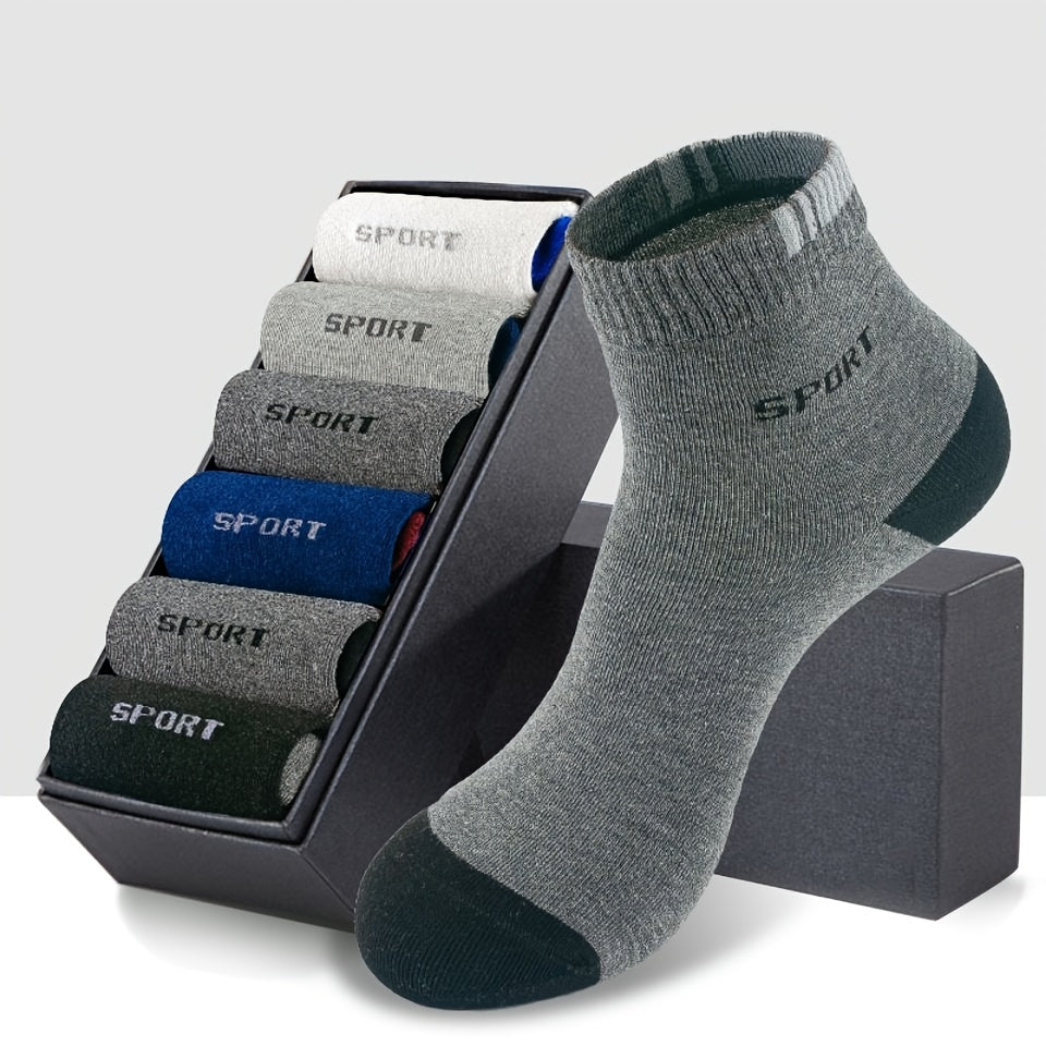 10pairs Men's Anti-odor Breathable Mid-calf Socks for Running