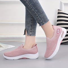 Women's Breathable Knit Slip-On Sneakers Comfortable Outdoor Shoes