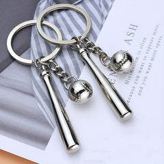 Baseball Bat Key Chain 3D Metal Sports Style Creative Gift