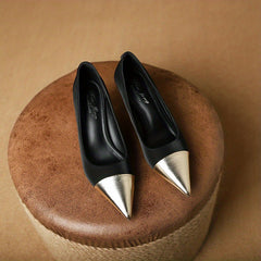 Colorblock Stiletto Heels Point Toe Work Wedding Pumps