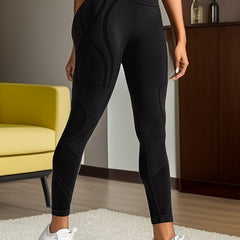 Solid Slimming Yoga Leggings High Stretch Tummy Control Workout Pants