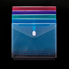 5pcs Clear Poly Binder Envelopes with 11 Holes for School and Office