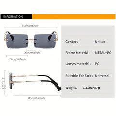 Gradient Lens Hollow Temple Sunglasses UV400